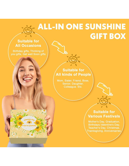 Canasta de Regalo de Girasol DORBOKER 15 Piezas Bienestar