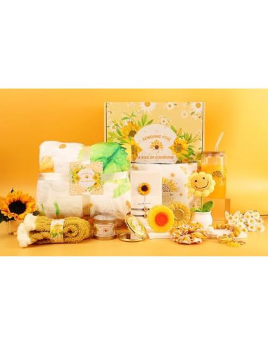 Canasta de Regalo de Girasol DORBOKER 15 Piezas Bienestar