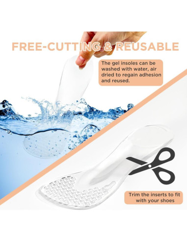 Plantillas de Gel 3/4 Unribeau para Tacones Altos - Mujer 35-39