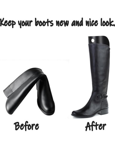 3 Pairs Soporte para Botas Altas Reutilizable Negro