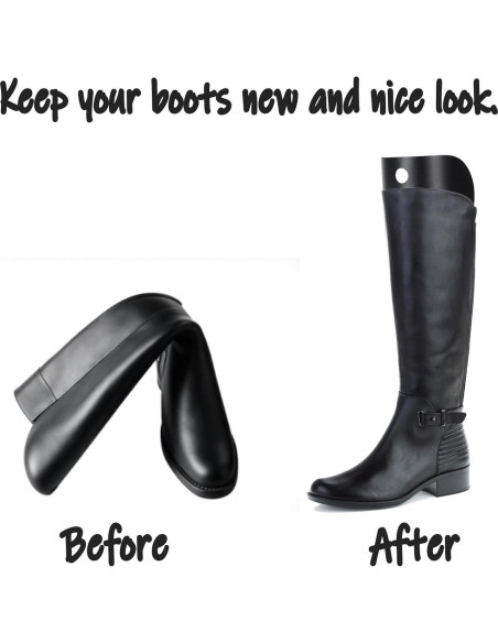 3 Pairs Soporte para Botas Altas Reutilizable Negro
