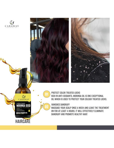 Aceite de Semilla de Moringa CARAWAY 100% Puro 50 ml