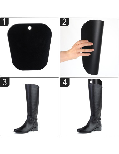 3 Pairs Soporte para Botas Altas Reutilizable Negro