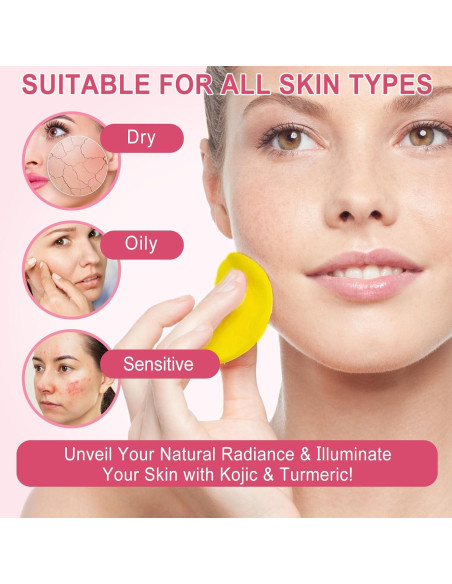 Discos Limpiadores Ácido Kójico y Cúrcuma Akeeronn 80 Piezas