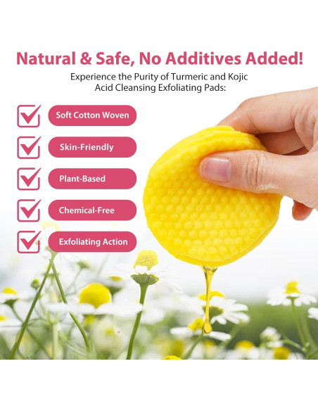 Discos Limpiadores Ácido Kójico y Cúrcuma Akeeronn 80 Piezas