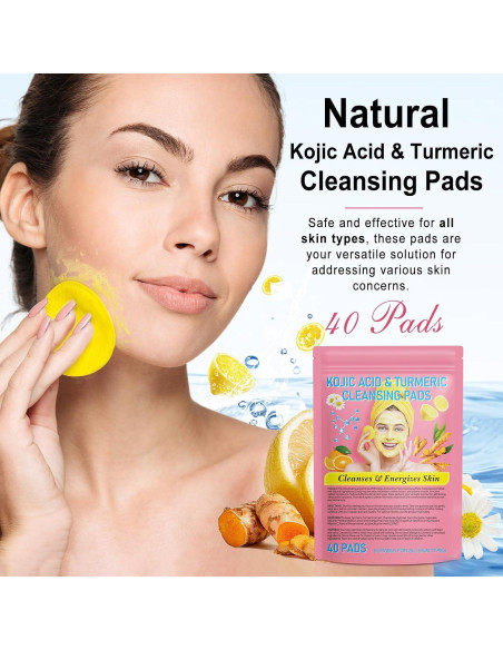 Discos Limpiadores Ácido Kójico y Cúrcuma Akeeronn 80 Piezas