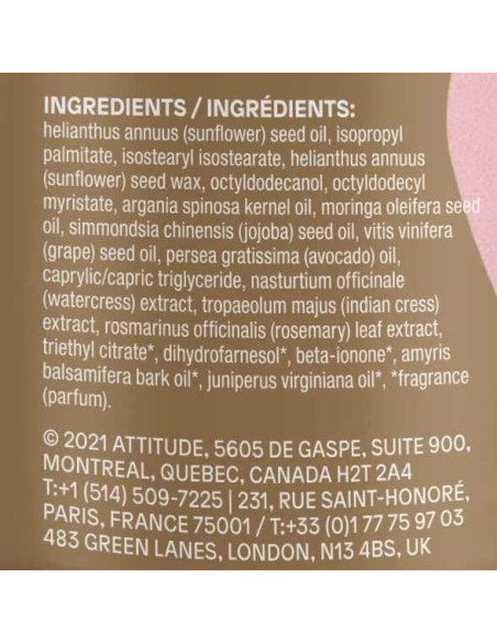 Aceite Corporal Seco ATTITUDE 85g - Natural, Vegano, Sándalo
