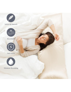 Funda de Almohada de Seda OLESILK 50.8x137.2cm con Cremallera 2