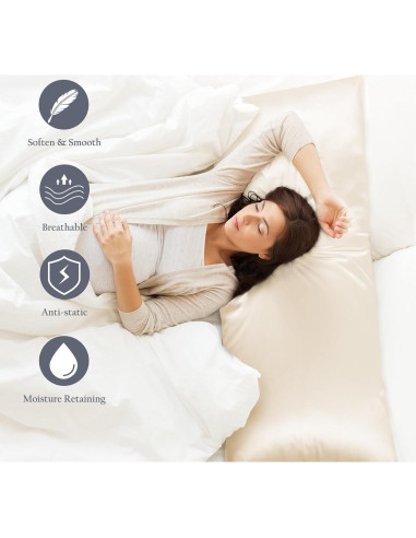 Funda de Almohada de Seda OLESILK 50.8x137.2cm con Cremallera