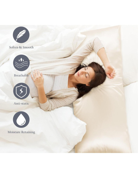 Funda de Almohada de Seda OLESILK 50.8x137.2cm con Cremallera