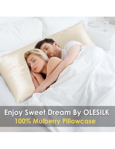 Funda de Almohada de Seda OLESILK 50.8x137.2cm con Cremallera