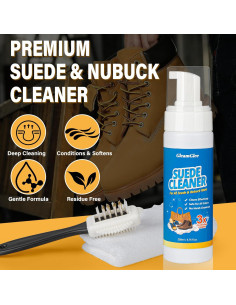 Kit Limpiador de Ante y Nubuck - 340g con Cepillo y Toalla 2