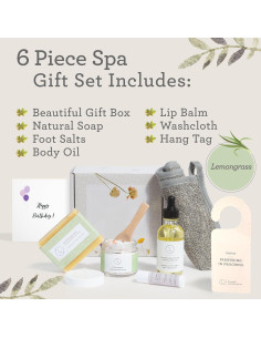 Conjunto de Regalo de Spa Lizush Lemongrass 6 Piezas para Mujeres 2