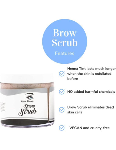Exfoliante de Cejas All in Beauty 50g - Vegano y Natural