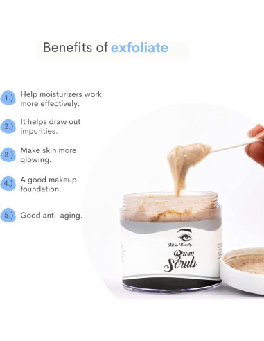 Exfoliante de Cejas All in Beauty 50g - Vegano y Natural