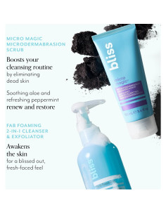 Exfoliante Facial Bliss Micro Magic 2-en-1 + Limpiador Espumoso 2