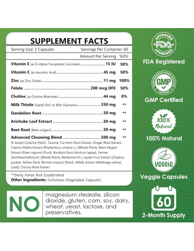 Suplemento de Cardo Mariano Nature Target 350mg 120 Cápsulas