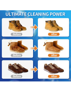 Kit de Limpieza de Zapatos Jevvu - Limpiador de Ante 200ml 2