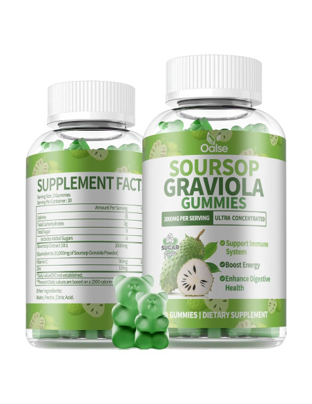 Gomitas de Graviola Soursop OALSE 60 Unidades Sin Azúcar