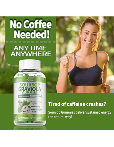 Gomitas de Graviola Soursop OALSE 60 Unidades Sin Azúcar