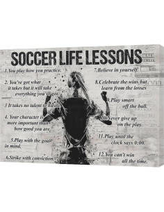 Arte de Pared Lienzo Lecciones de Vida Fútbol 30.48x40.64cm 2