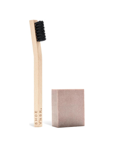 Kit de Limpieza Suede Seco Reshoevn8r - 1 Cepillo y 1 Borrador