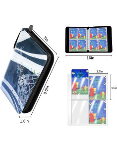 Carpeta de Tarjetas de Fútbol CTPOKO, 50 Páginas, 400 Tarjetas 2