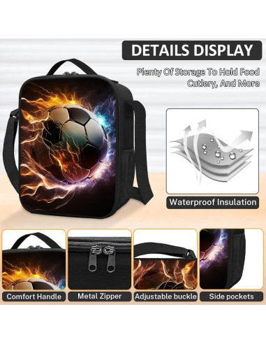 Mochila Escolar TILYTADLY Set Fútbol 4 en 1 43 cm