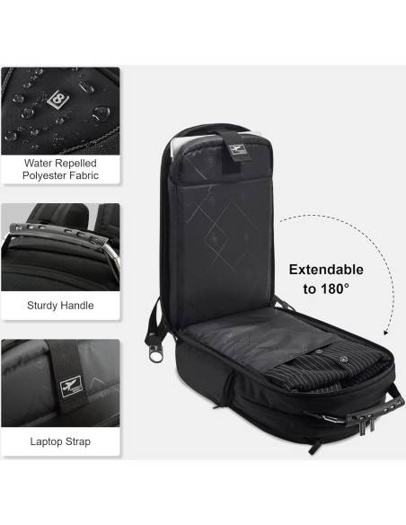 Mochila para Laptop LEVEL8 Negra 15.6" Acolchada 31L