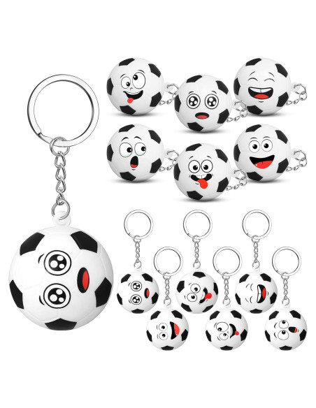 12 Llaveros Antiestrés Deportivos Fútbol Arrowbash 4 cm