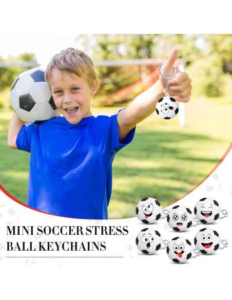 12 Llaveros Antiestrés Deportivos Fútbol Arrowbash 4 cm