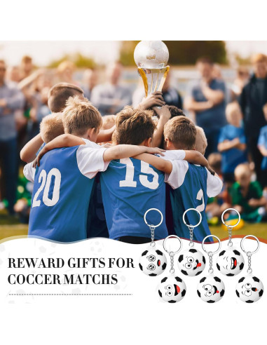 12 Llaveros Antiestrés Deportivos Fútbol Arrowbash 4 cm