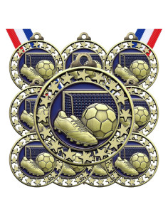 Medallas de Fútbol Misdary Paquete de 12 con Cintas
