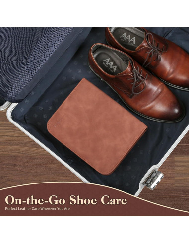 Kit de Cuidado de Zapatos 13PC - Cera y Cepillos de Pelo de Caballo