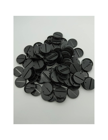 Lote de 100 bases redondas de 32mm para Warhammer 40k y AoS Lote de 100 bases redondas de 32mm para Warhammer 40k y AoS