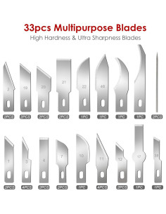 Set de Cuchillos de Precisión FASTPRO 40 Piezas con Accesorios 2