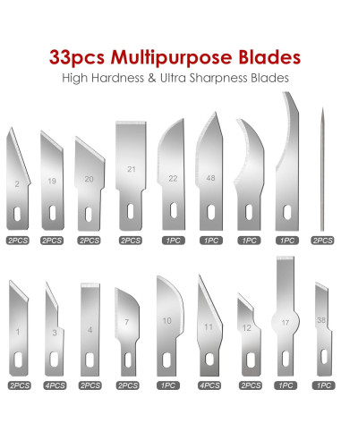 Set de Cuchillos de Precisión FASTPRO 40 Piezas con Accesorios