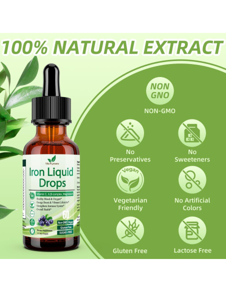 Suplemento de Hierro Líquido Vita Plynxera 60 ml con Multivitamínico