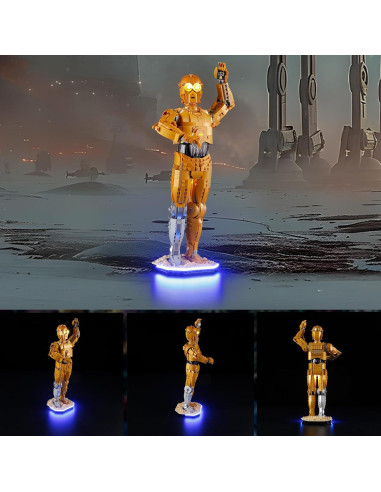 Kit de Luz LED YEABRICKS para LEGO 75398 Star Wars C-3PO