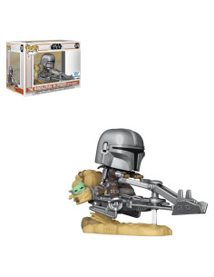 Funko POP! Rides Deluxe Mando en Speeder Star Wars Edición Especial