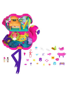 Set de Juego Polly Pocket Fiesta de Flamencos con 2 Muñecas y 26 Accesorios