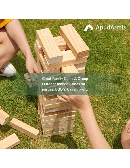 Juego de Torre de Madera ApudArmis 54 Piezas 3.2FT Juego de Torre de Madera ApudArmis 54 Piezas 3.2FT