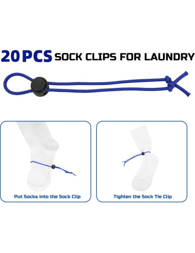 Clip de Calcetín Awsxuoor - Soporte Lavandería 20 Piezas