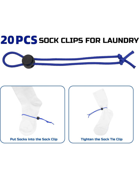 Clip de Calcetín Awsxuoor - Soporte Lavandería 20 Piezas