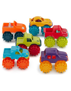 Battat Mini Camiones Monstruo de Juguete - Paquete de 6 - 2 Años+