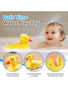 Juguete de Baño Pato Caminante SOCBTNSO - A prueba de Agua 2
