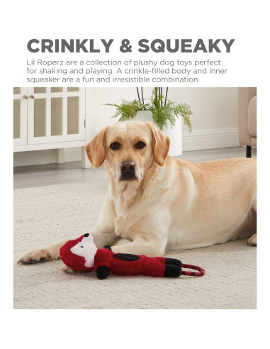 Juguete de Perro de Peluche Charming Pet Lil Roperz Zorro 14cm