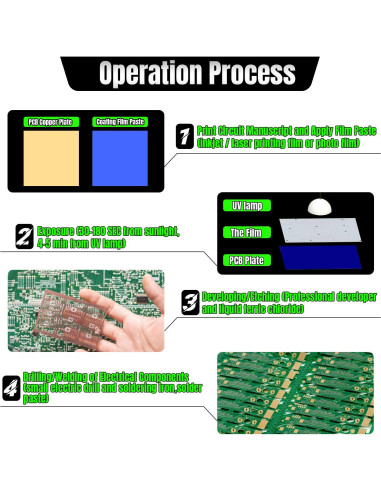 Placa de Circuito PCB FR-4 Qimoo 150x70mm 5 Pcs 1.5mm Grosor