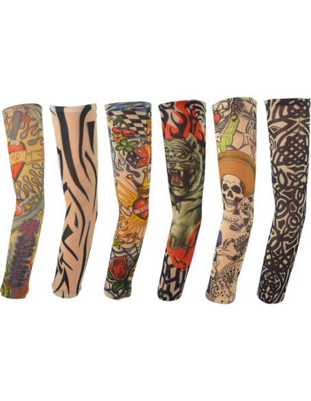 6 Mangas de Compresión para Tatuajes Hmxpls - Protección UV