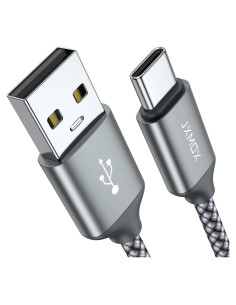 Cable USB Tipo C JXMOX 1m Trenzado 3.1A Carga Rápida 2-Pack